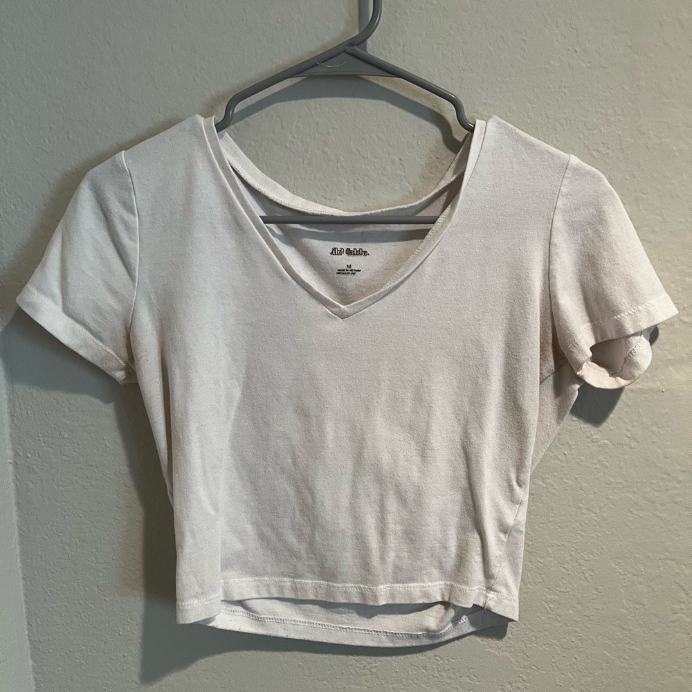 White shirt and white tank top combo